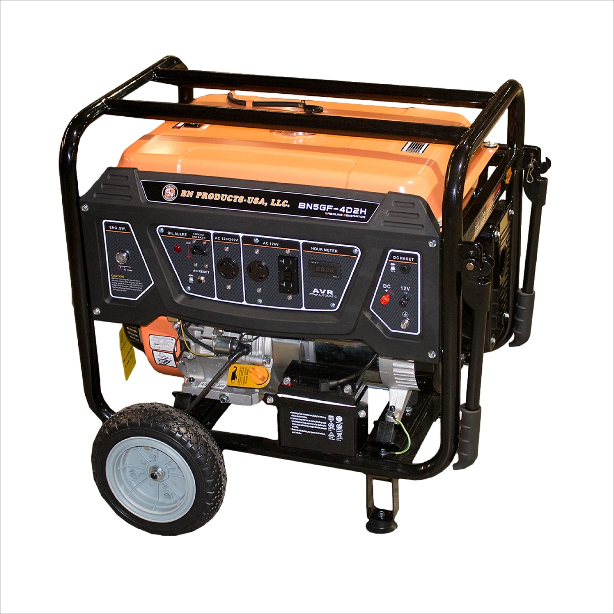 BN Products, 5000W generator;electric start, Surge Watts 5500 Rated Watts 5000 Voltage 120/240 Model# BNG5000